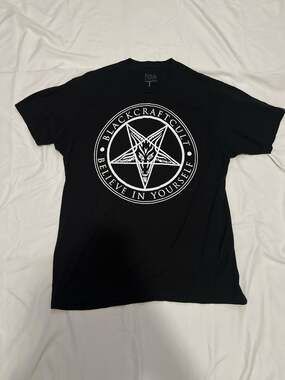 BlackCraft Cult Believe In Yourself Baphomet Pentagram T-Shirt Size Large